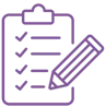Icon of a  Clipboard and pencil